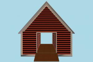 Small House barn, farm, house, town, country, home, building, build, residence, domicile, structure